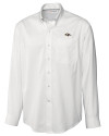 Baltimore Ravens Cutter & Buck Epic Easy Care Fine Twill Mens Big and Tall Dress Shirt White Mannequin Thumbnail Image