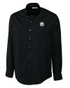 Pittsburgh Steelers Cutter & Buck Epic Easy Care Fine Twill Mens Big and Tall Dress Shirt Black Mannequin Thumbnail Image