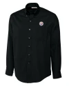 Pittsburgh Steelers Cutter & Buck Epic Easy Care Fine Twill Mens Big and Tall Dress Shirt Black Mannequin Thumbnail Image