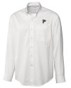 Atlanta Falcons Cutter & Buck Epic Easy Care Fine Twill Mens Big and Tall Dress Shirt White Mannequin Thumbnail Image