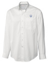 Indianapolis Colts Cutter & Buck Epic Easy Care Fine Twill Mens Big and Tall Dress Shirt White Mannequin Thumbnail Image