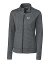 Kansas City Chiefs Cutter & Buck Shoreline Heathered Womens Full Zip Jacket Charcoal Heather Mannequin Thumbnail Image