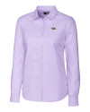 Baltimore Ravens Cutter & Buck Stretch Oxford Womens Long Sleeve Dress Shirt Opal Mannequin Thumbnail Image