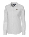 Baltimore Ravens Cutter & Buck Stretch Oxford Womens Long Sleeve Dress Shirt White Mannequin Thumbnail Image