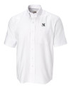 New York Yankees Cutter & Buck Epic Easy Care Nailshead Mens Short Sleeve Dress Shirt White Mannequin Thumbnail Image