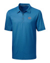 Chicago Bears Cutter & Buck Pike Mini Pennant Print Stretch Mens Big and Tall Polo Liberty Navy Mannequin Thumbnail Image