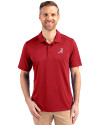 Alabama Crimson Tide Cutter & Buck Prospect Eco Textured Stretch Recycled Mens Short Sleeve Polo Cardinal Red Front Thumbnail Image