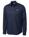 Auburn Tigers Cutter & Buck Epic Easy Care Nailshead Mens Long Sleeve Dress Shirt Navy Blue Mannequin Thumbnail Image
