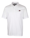 Arkansas Razorbacks Cutter & Buck Advantage Tri-Blend Jersey Mens Big and Tall Pocket Polo White Mannequin Thumbnail Image