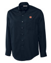 Auburn Tigers Cutter & Buck Epic Easy Care Fine Twill Mens Big and Tall Dress Shirt Navy Blue Mannequin Thumbnail Image