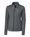 UCF Knights Cutter & Buck Shoreline Heathered Womens Full Zip Jacket Charcoal Heather Mannequin Thumbnail Image