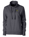 Baylor Bears Cutter & Buck Saturday Cotton Blend Womens Funnel Neck Sweatshirt Charcoal Heather Mannequin Thumbnail Image
