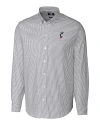Cincinnati Bearcats Cutter & Buck Stretch Oxford Stripe Mens Big and Tall Long Sleeve Dress Shirt Charcoal Mannequin Thumbnail Image