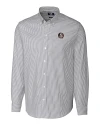 Florida State Seminoles Cutter & Buck Stretch Oxford Stripe Mens Big and Tall Long Sleeve Dress Shirt Charcoal Mannequin Thumbnail Image