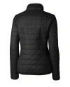 Florida State Seminoles Cutter & Buck Rainier PrimaLoft®  Womens Eco Insulated Full Zip Puffer Jacket Black Mannequin Back Thumbnail Image