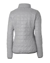 Florida State Seminoles Cutter & Buck Rainier PrimaLoft®  Womens Eco Insulated Full Zip Puffer Jacket Polished Medium Gray Mannequin Back Thumbnail Image
