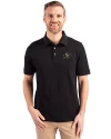 Colorado Buffaloes Cutter & Buck Advantage Eco Tri-Blend Pique Mens Polo Black Front Thumbnail Image