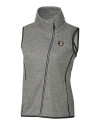 Florida State Seminoles Cutter & Buck Mainsail Sweater Knit Womens Asymmetrical Vest Polished Heather Mannequin Thumbnail Image