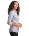 Colorado State Rams Cutter & Buck Stretch Oxford Womens Long Sleeve Dress Shirt Charcoal Side Thumbnail Image