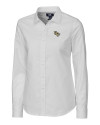 UCF Knights Cutter & Buck Stretch Oxford Womens Long Sleeve Dress Shirt White Mannequin Thumbnail Image