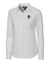 Georgia Bulldogs Cutter & Buck Stretch Oxford Womens Long Sleeve Dress Shirt White Mannequin Thumbnail Image