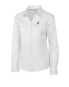 Alabama Crimson Tide Cutter & Buck Epic Easy Care Fine Twill Womens Long Sleeve Dress Shirt White Mannequin Thumbnail Image
