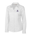 Arizona Wildcats Cutter & Buck Epic Easy Care Fine Twill Womens Long Sleeve Dress Shirt White Mannequin Thumbnail Image
