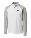 Brigham Young Cougars Cutter & Buck Response Lightweight Hybrid Quarter Zip Mens Pullover Windbreaker White Mannequin Thumbnail Image