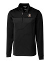 Florida State Seminoles Cutter & Buck Traverse Stretch Eco Stripe Quarter Zip Mens Pullover Black Mannequin Thumbnail Image