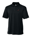Alabama Crimson Tide Cutter & Buck Genre Textured Solid Mens Polo Black Mannequin Thumbnail Image