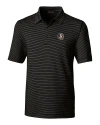 Florida State Seminoles Cutter & Buck Forge Pencil Stripe Stretch Mens Polo Black Mannequin Thumbnail Image