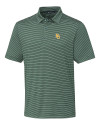 Baylor Bears Cutter & Buck Forge Pencil Stripe Stretch Mens Polo Hunter Green Mannequin Thumbnail Image