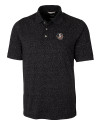 Florida State Seminoles Cutter & Buck Advantage Tri-Blend Space Dye Mens Big and Tall Polo Dark Black Mannequin Thumbnail Image