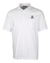 Arizona Wildcats Cutter & Buck Advantage Tri-Blend Jersey Mens Pocket Polo White Mannequin Thumbnail Image