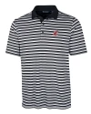 Washington State Cougars Cutter & Buck Mens Forge Polo Multi Stripe Black Mannequin Thumbnail Image