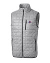 Boise State Broncos Cutter & Buck Rainier PrimaLoft® Mens Eco Insulated Full Zip Puffer Vest Polished Medium Gray Mannequin Thumbnail Image