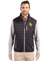 Baylor Bears Cutter & Buck Rainier PrimaLoft® Mens Eco Insulated Full Zip Puffer Vest Black Front Thumbnail Image
