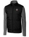 Florida State Seminoles Cutter & Buck Stealth Hybrid Quilted Mens Big and Tall Full Zip Windbreaker Jacket Black Mannequin Thumbnail Image