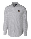 Florida State Seminoles Cutter & Buck Stretch Oxford Stripe Mens Long Sleeve Dress Shirt Charcoal Mannequin Thumbnail Image
