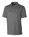 View image 3: Florida State Seminoles Cutter & Buck Forge Heathered Stretch Mens Polo Charcoal Heather Mannequin