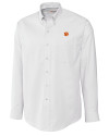 Clemson Tigers Cutter & Buck Epic Easy Care Nailshead Mens Long Sleeve Dress Shirt White Mannequin Thumbnail Image