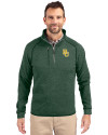 View image 4: Baylor Bears Cutter & Buck Mainsail Sweater-Knit Mens Half Zip Jacket Hunter Heather Front