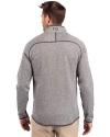 Brigham Young Cougars Cutter & Buck Mainsail Sweater-Knit Mens Big and Tall Full Zip Jacket Polished Heather Back Thumbnail Image