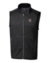 Florida State Seminoles Cutter & Buck Mainsail Sweater-Knit Mens Big and Tall Full Zip Vest Charcoal Heather Mannequin Thumbnail Image
