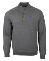 Boise State Broncos Cutter & Buck Saturday Cotton Blend Mens Big and Tall  Mock Pullover Sweatshirt Charcoal Heather Mannequin Thumbnail Image