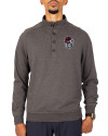 Georgia Bulldogs Cutter & Buck Saturday Cotton Blend Mens Big and Tall  Mock Pullover Sweatshirt Charcoal Heather Front Thumbnail Image