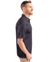 Clemson Tigers Cutter & Buck Pike Double Dot Print Stretch Mens Big and Tall Polo Black Side Thumbnail Image