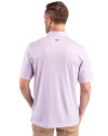 Clemson Tigers Cutter & Buck Pike Double Dot Print Stretch Mens Big and Tall Polo College Purple Back Thumbnail Image