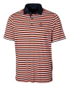 Virginia Cavaliers Cutter & Buck Mens Forge Polo Multi Stripe College Orange Mannequin Thumbnail Image