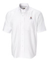 Virginia Cavaliers Cutter & Buck Epic Easy Care Nailshead Mens Short Sleeve Dress Shirt White Mannequin Thumbnail Image